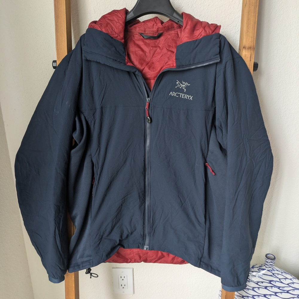 Arc'teryx Men's Navy Ful Zipped Hooded Jacket - Size M